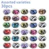5/15/30pcs Resin Material Flower Pattern Large Hole Bead Decorative Bead Craft Bead DIY Bracelet Necklace Earrings Keychain Jewelry Accessories