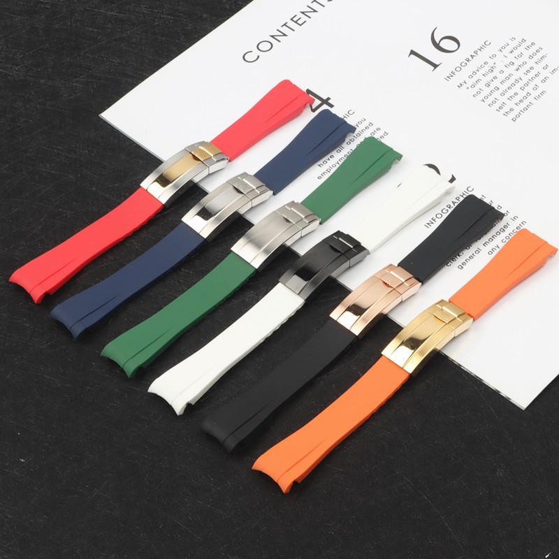 Bracelet Montre Silicone 20 Mm - Compatible Rolex Daytona, Submariner, GMT - Étanche, Souple, Confortable - Unisexe