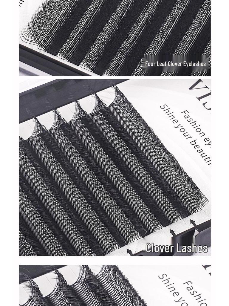 Natural Thick YY Eyelash Extensions - Large Capacity, Non-Scattered, Three-Leaf/Four-Leaf Design