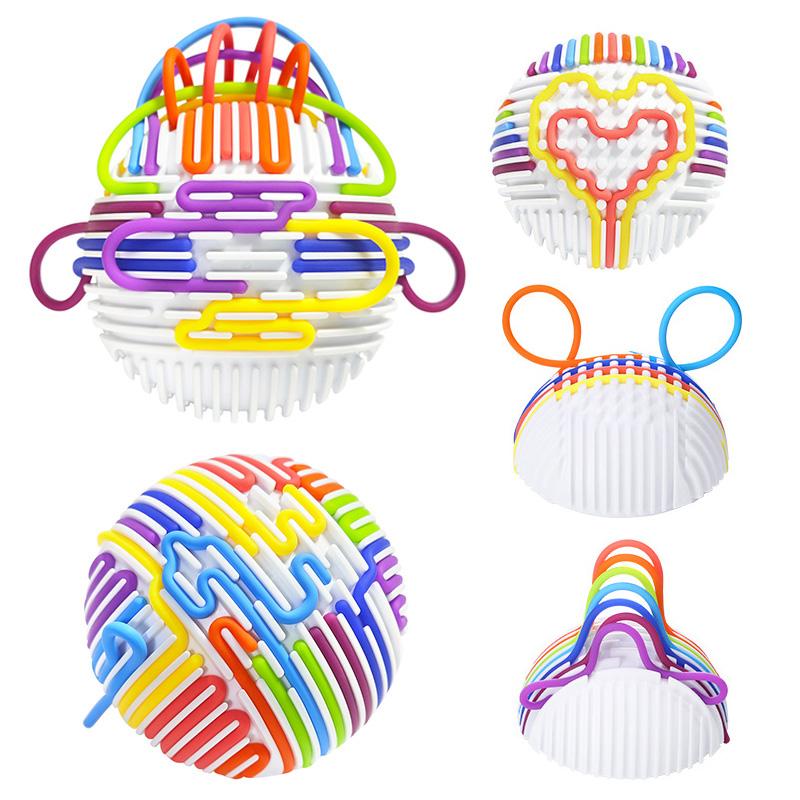 Toys Montessori Sensory Activity Ball Finger Busy Ball Motor Skills Fun Stress Reliever Puzzle Fidget Ball for Travel Toy Kids