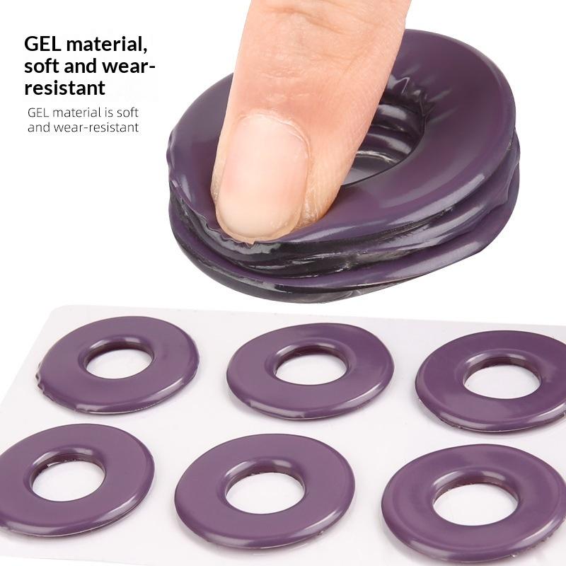 6Pcs Self-Adhesive Gel Insoles, Reusable High Heel Cushions For Shock Absorption & Corn/Ball Relief
