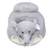 Infant Support Seat Soft Plush PP Cotton Cute Cartoon Animal Baby Sit Up Chair for Home Dark Gray Elephant