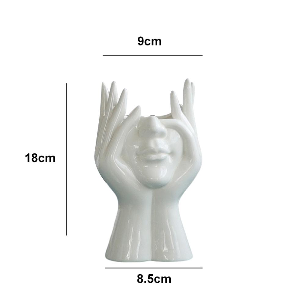 Minimalist Face Ceramic Vase Art Sculpture Home Decor Flower Arrangement Centerpiece Modern Living Room Ornament Gift