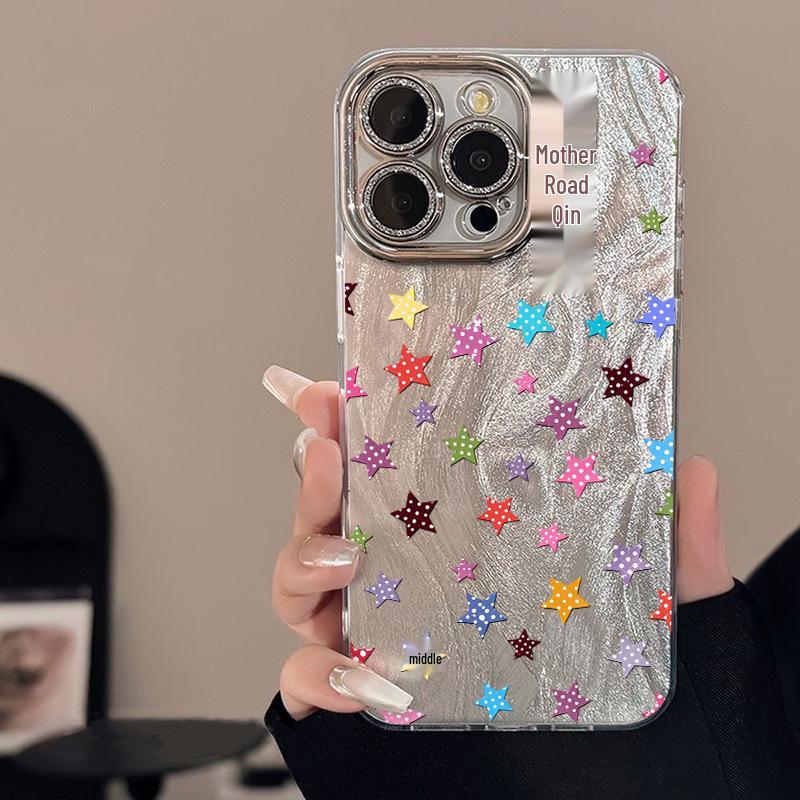 

Polka Dot Stars Full Coverage Case for iPhone 17 Pro, 16 Pro Max, 15, and 14 Plus iPhone 15 Pro
