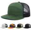 Hot Sale Unisex 7 Panel Flat Brim Baseball Cap Spliced Light Plate Mesh Hat Truck Outdoor Gorras Adjustable Snapback Summer Hat