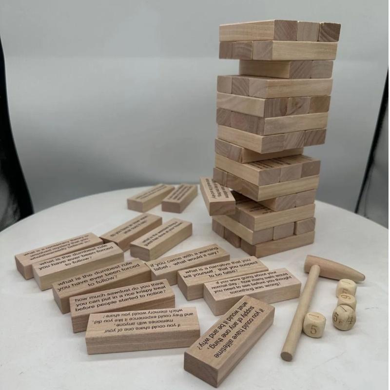 Icebreaker Erwachsenes Holzstapelspiel Spaß und lehrreiche Puzzleblöcke für Paare