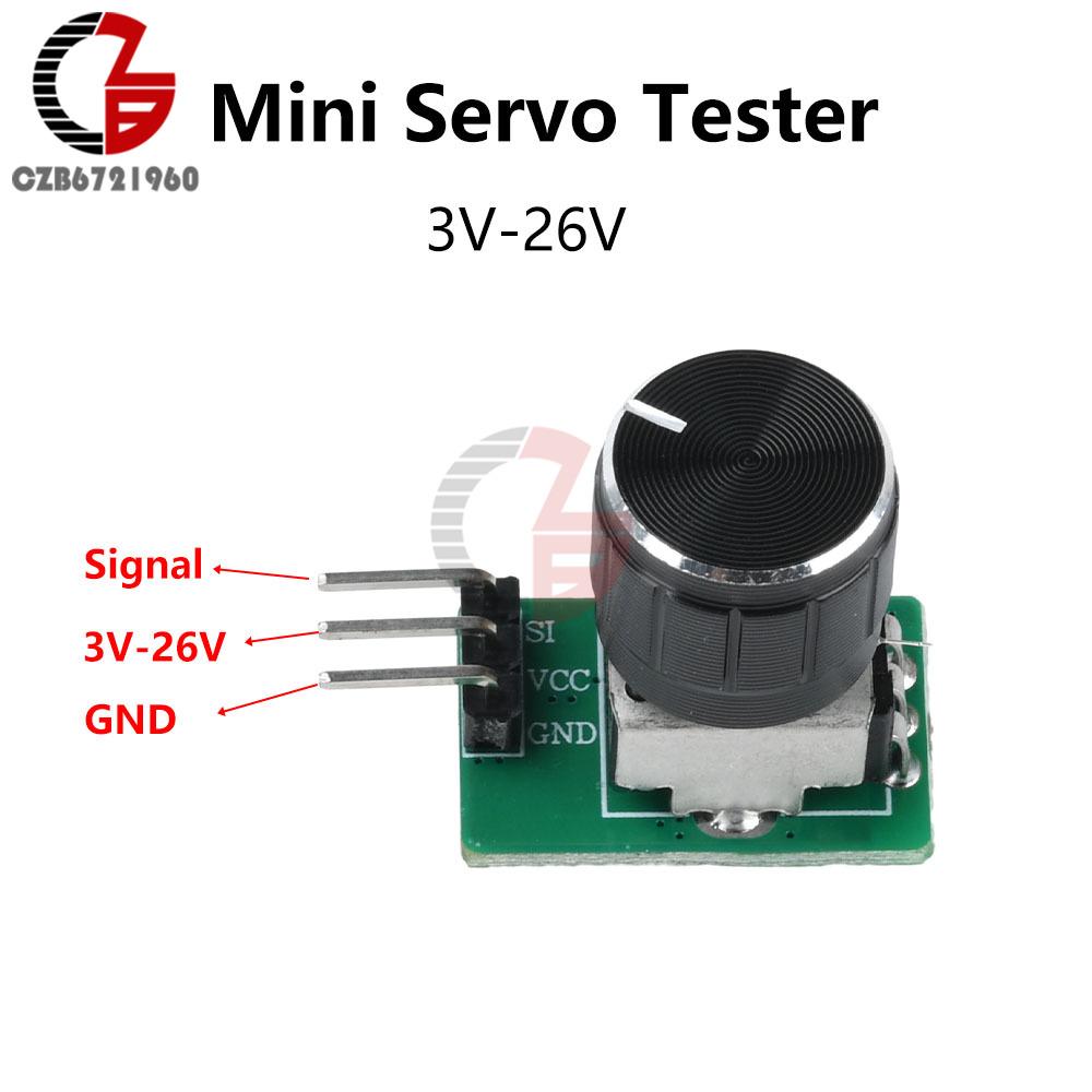 

DC 3-26V 1-6S Battery Servo ESC Tester PWM Brushless Motor Governor Step-down Module DIY Steering Wheel Gear Speed Controller