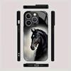 Creative Horse Pattern Glass Mobile Phone Case Suitable for iPhone 17Promax Anti-fall 16 15 14 13 12 11Pro/ Max /Plus Shockproof