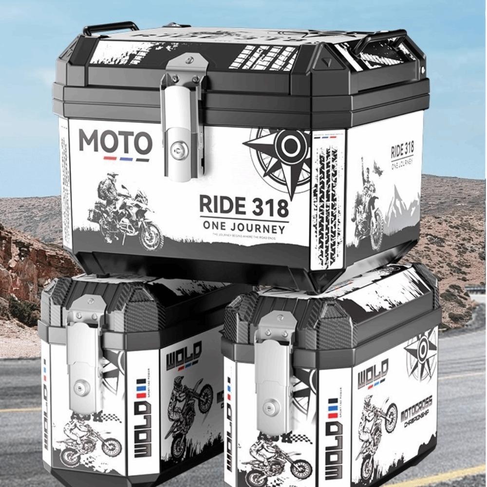 45L Capacity Motorcycle Trunk Thickened Electric Vehicle Durable Storage Storage Box Universal Fit