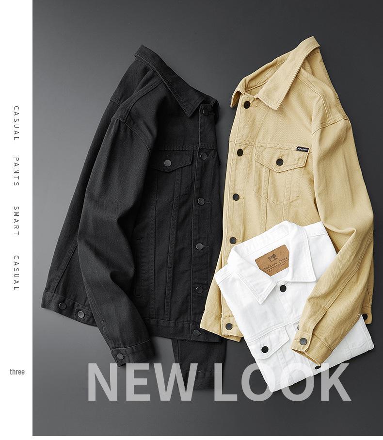 Men's Washed Denim Workwear Jacket - Heavyweight, Long Sleeve Cotton Shirt for Autumn/Winter