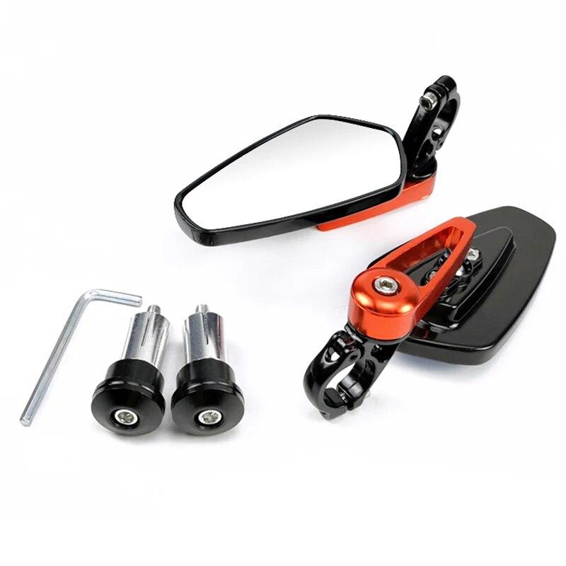 2pcs/set Universal Motorcycle Rearview Mirrors Motorbike 360 Degree Aluminum 7/8" Motorbike Bike Handlebar Rear View Mirrors