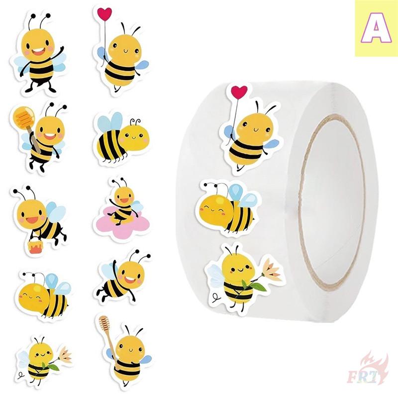 500 Buc/Rola Q Autocolante Amuzante cu Albine Recompense pentru Copii - DIY Albume Scrapbook Decor Etichete de Sigiliu Decalcomanii