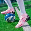 Men/kid's Football Boots Leather Soccer Shoe Rubber Soft Sole Short Nail Artificial Turf Youth Children Football Shoes Mens Football Shoes