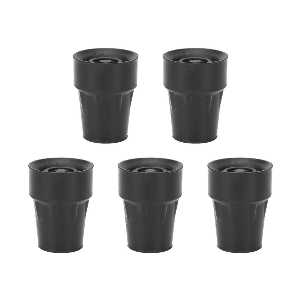 5 Stück Krückenkappen Schwerlast Gummi Verdicken Gehstock Krücke Ersatzkappen 22mm/8.7in Schwarz