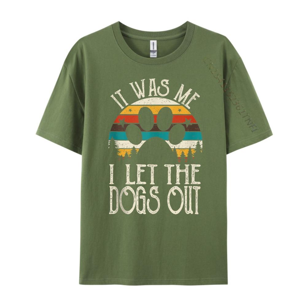 It Was Me I Let The Dogs Out Puppy Luxury Designer Shirts For Men Party