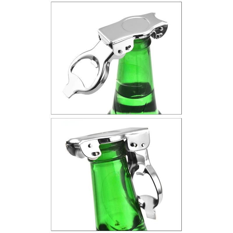 Stainless Steel Bartender Soda Water Bottle Opener Multi-functional Folding Beer Can Opener