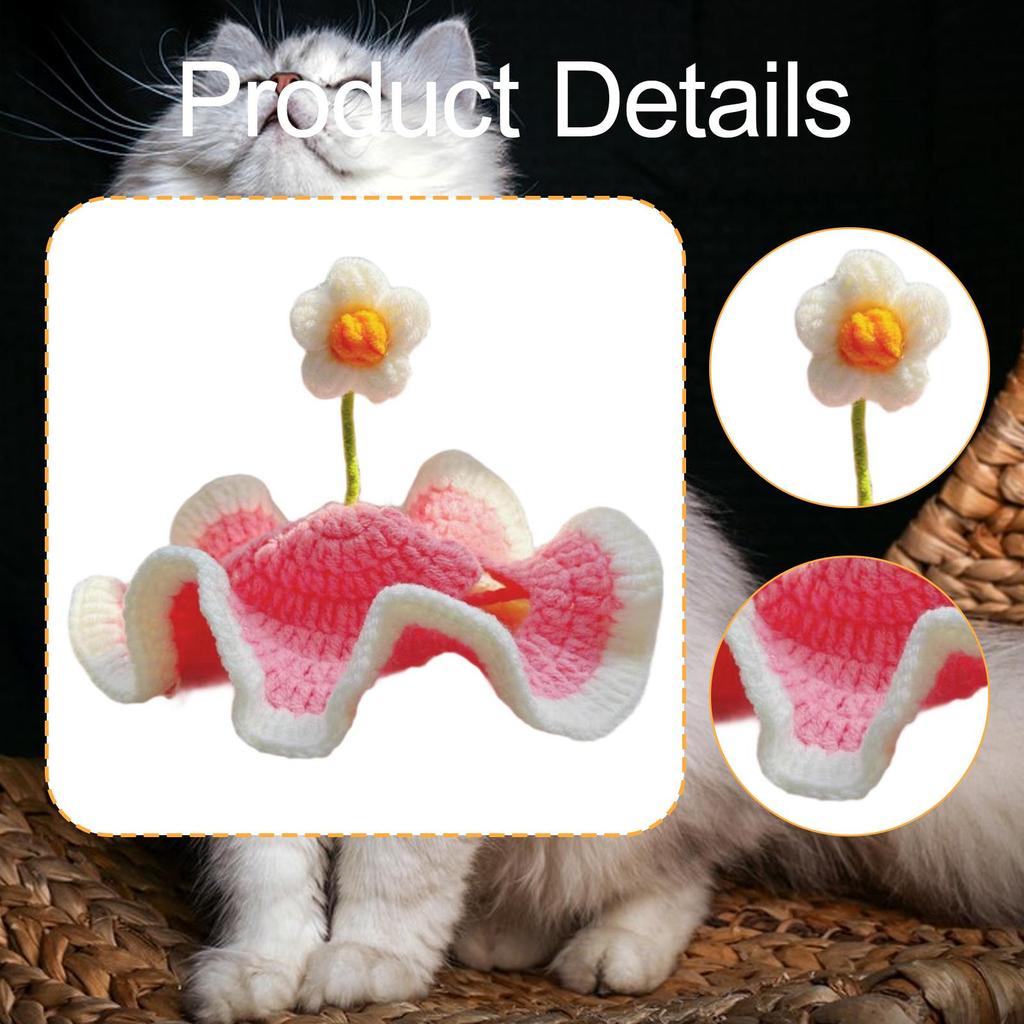 Winter Pet Hat Puppy Dog Cap Christmas Soft Props Decoration Headgear Knitted Hat Travel Small Animals Puppy Kitten