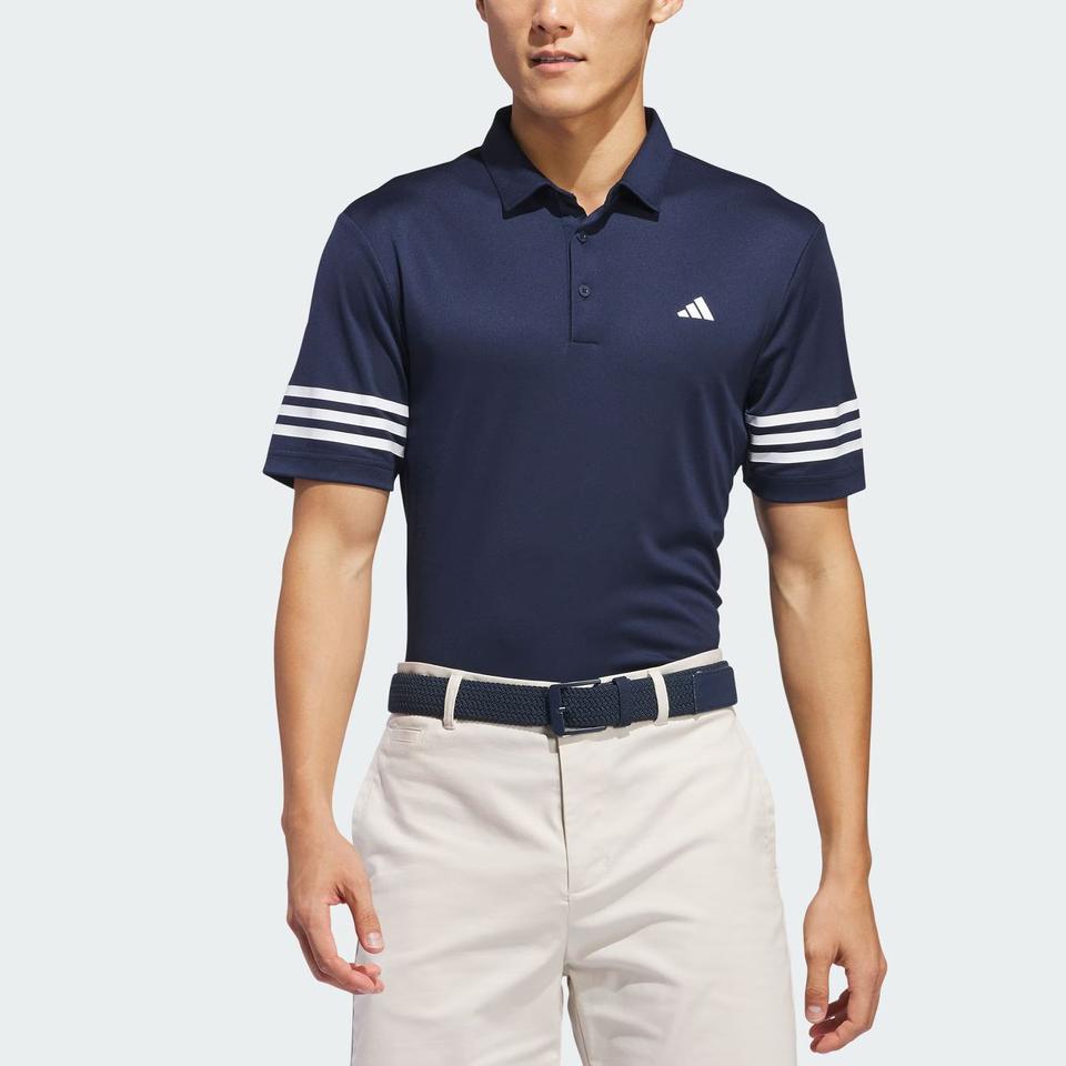 Adidas Simple Pullover Solid Color Small Logo Breathable Short Sleeve Polo Shirt Men Polo Shirts Navy-Blue IQ2963