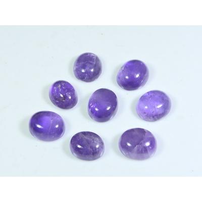10X12MM Natural Amethst Ring Size Oval Cabochon Loose Gemstone 8 Pcs Lot A-465