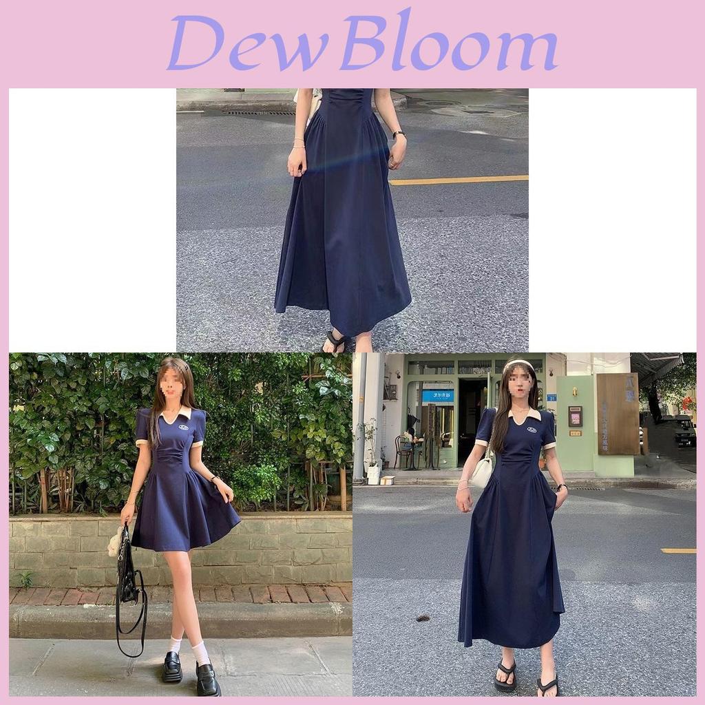 Summer Skirt Dress With Embroidered Collared Design For Casual And Travel Use