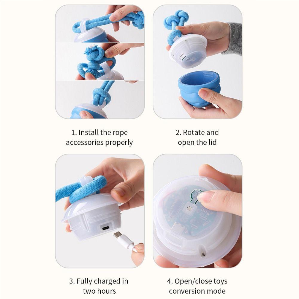 Bite Resistant Electric Dog Toy Ball Automatic Bouncing Dog Interactive Ball Dog Supplies