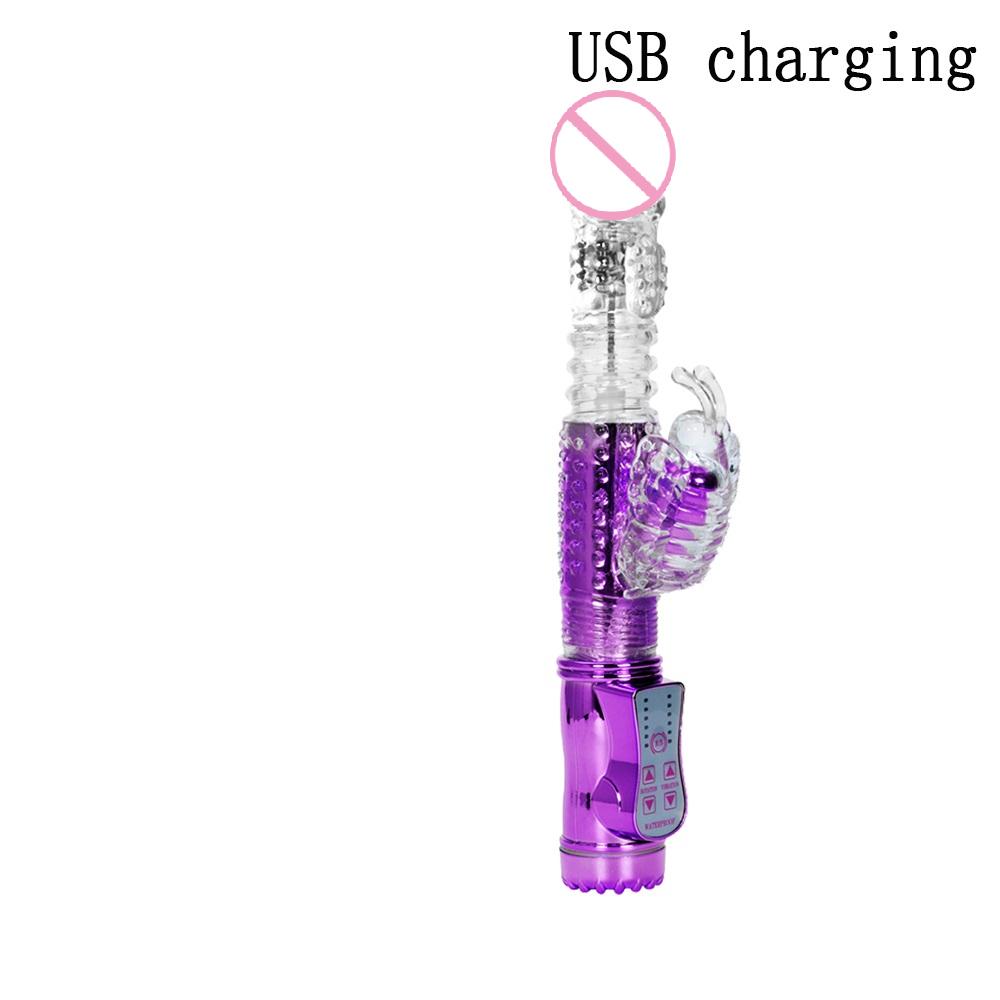 2026 Rechargeable Telescopic Dildo Rabbit Vibrator Sex Toys for Women G Spot Vagina Massager Clitoris Stimulator Female Masturbator Adult Supplies