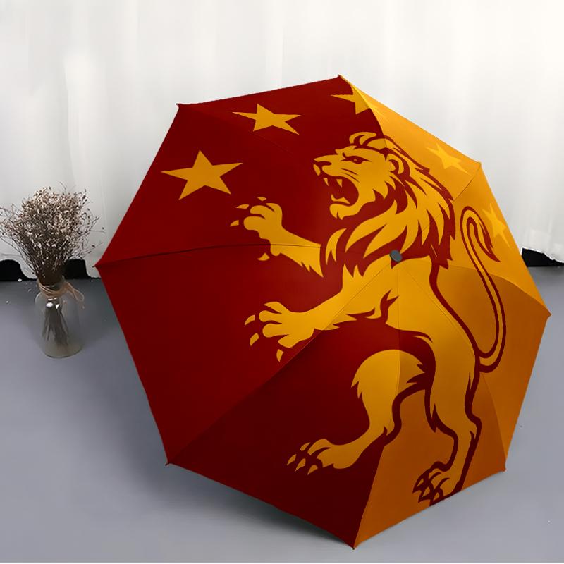 Galatasaray Fashionable Automatic Opening/Closing Folding Umbrella. Portable and Foldable, Ideal for Gift, Travel, and Daily Use.