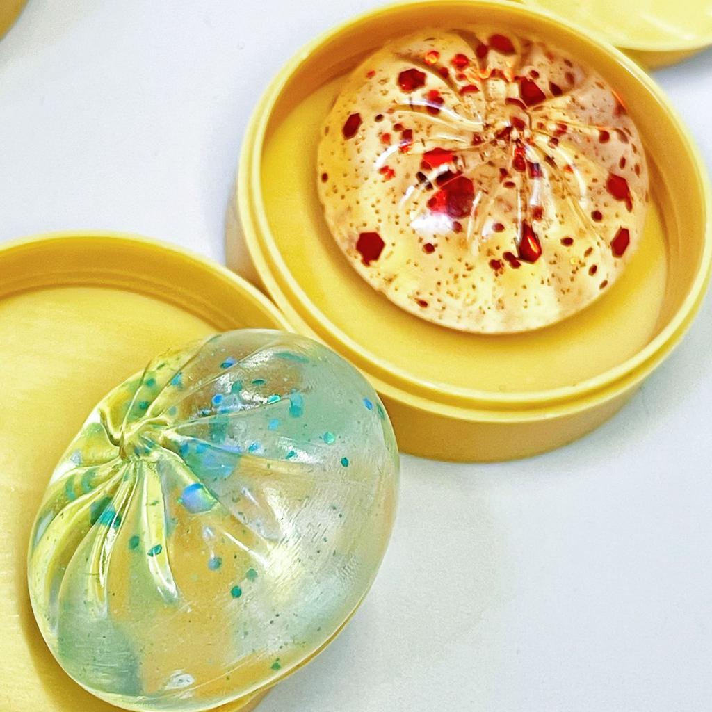 Kristall Mini Knödel & Dampfbrötchen Squishy Set mit Dampfgarer Weich zum Drücken Stressabbau Beruhigend Fidget Spielzeug Party Mitgebsel Geschenk
