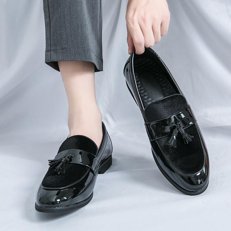 Fashion Men's Tassel Leather Shoes Men's Party Formal Loafers Casual Evening Dress Moccasins Wedding Shoes Fashion Casual Men's Shoes