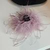 Korean Style High-End Ostrich Feather Hair Claw Clip for Women
