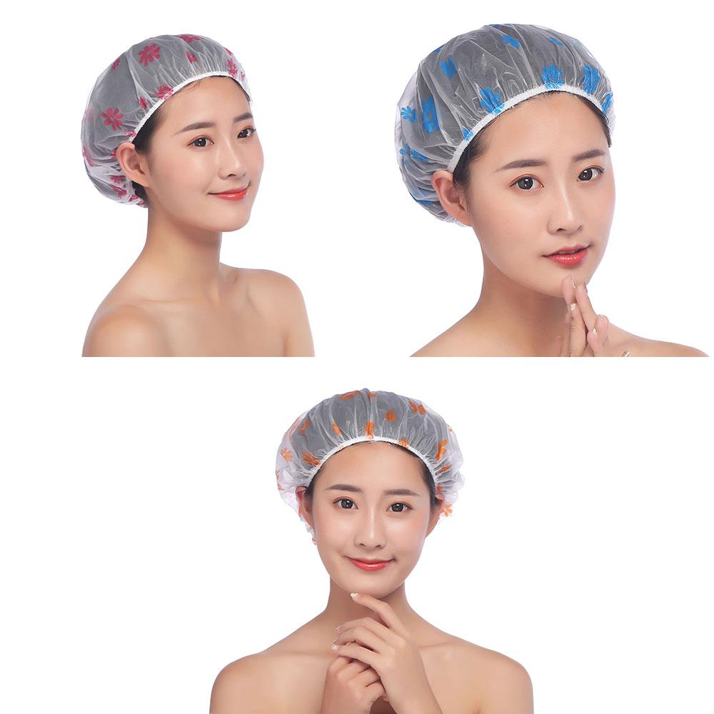 Silicone World 1PC Waterproof Bath Hat Waterproof And Oil Fume Cap Women Spa Hair Salon Supplies Shower Cap Bathroom Products