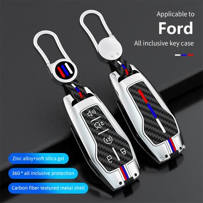 4 /5 Tasten Zinklegierung Autoschlüsselhülle Abdeckung Für Ford Fusion Mondeo Mustang F-150 Explorer Edge 2015 2016 2017 2018 Autozubehör