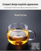 Double-Layer Heat-Resistant Glass Tea Cup with Handle for Kung Fu Tea