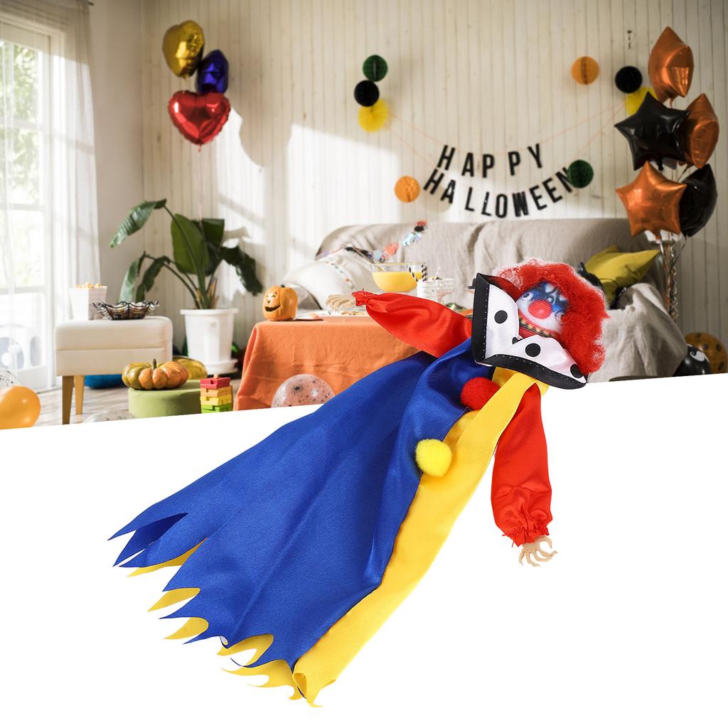 Halloween Clown Doll Scary Eerie Clown Doll Decoration Hanging Clown Doll Ornament for Horror Themed Activities