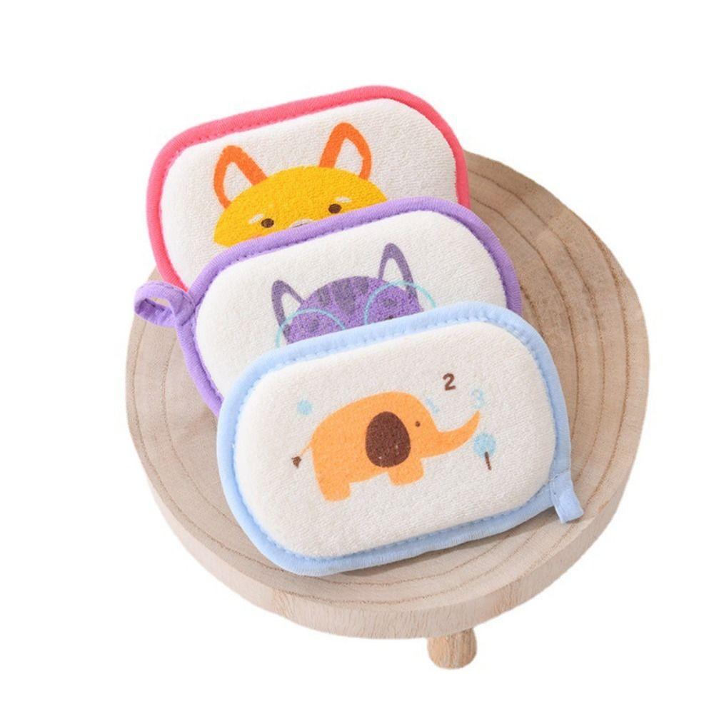 Cartoon Animal Bath Accessories Body Scrubber Baby Shower Sponge Spa Foam Cleaning Towel Brush