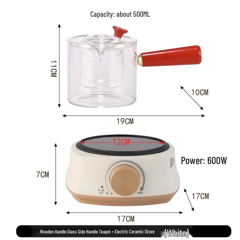 

Electric Ceramic Stove Tea Brewing Set with Glass Teapot