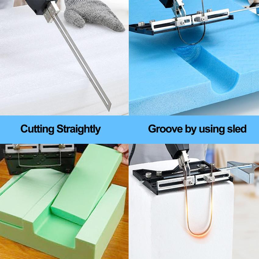 Electric Air Cool Hot Knife Foam Cutter Tool Machine Portable Slotting Groove Styrofoam Polystyrene Fabric Rope Cutter