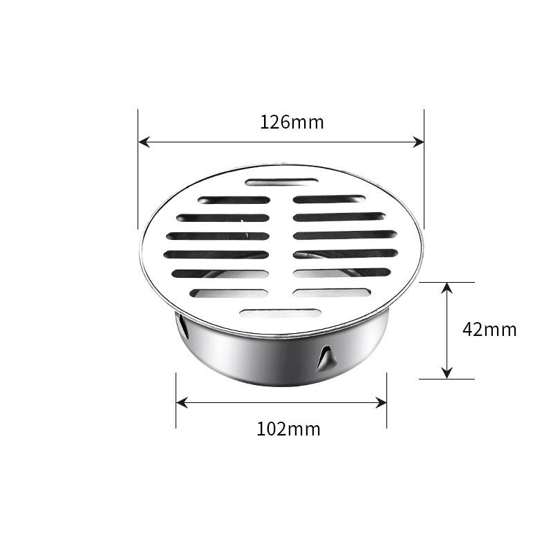 304 Stainless Steel Anti-Clog Roof Drain Insert - Thickened Round Design for Garden & Outdoor Rainwater Management