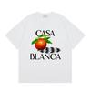 Grenzüberschreitend auf Lager exklusiv Casablanca Doppelgaze reine Baumwolle Unisex T-Shirt Hip-Hop lässig Kurzarm locker Rundhals