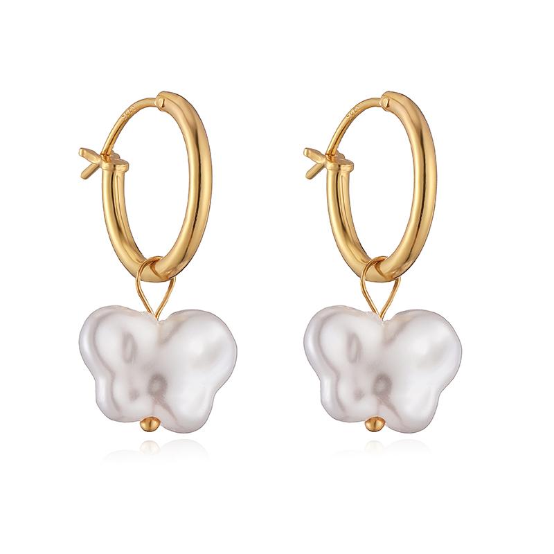 

S925 Silver Baroque Style Vintage Pendant Hoop Earrings Court Elegance Earrings for Women Jewelry Gifts SE35