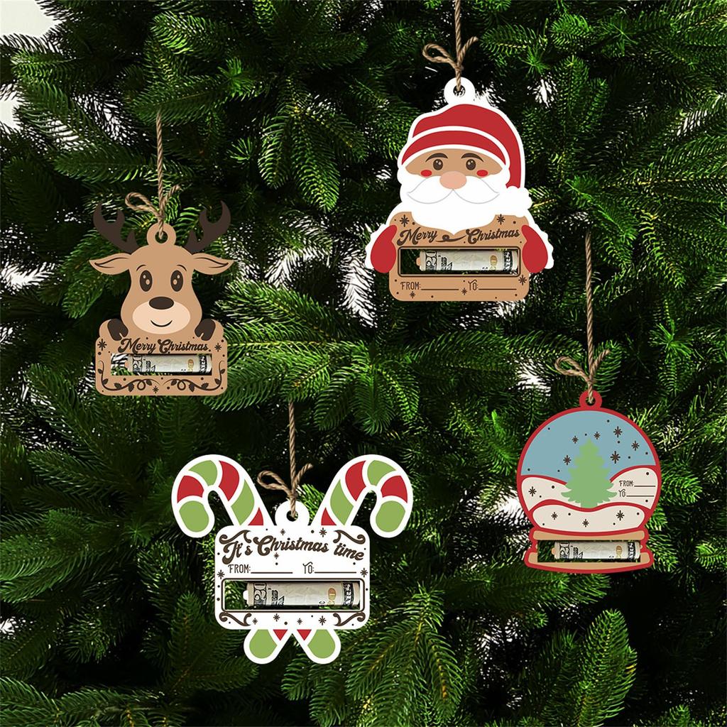 Christmas Money Holders Gift, Christmas Money Holders For Cash,Wooden Christmas Money Holder Gift,Christmas Money Holders Hanging Decor