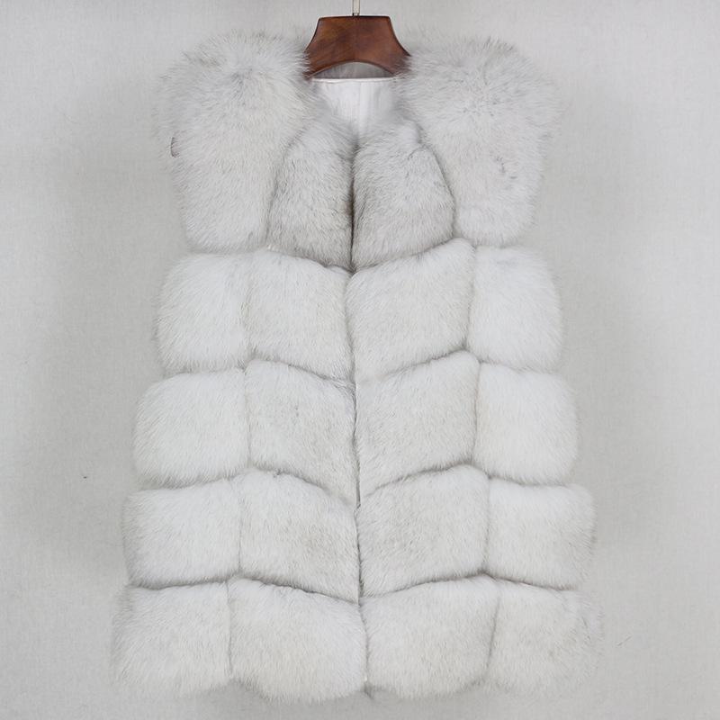 Dame 2023 Vintermote Ekte Revepels Slim Vestjakke