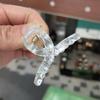 4.5CM Jelly Color Semi-Transparent Small Claw Clip for Half-Up Hairstyles - Sweet Cross Bangs Hair Accessory