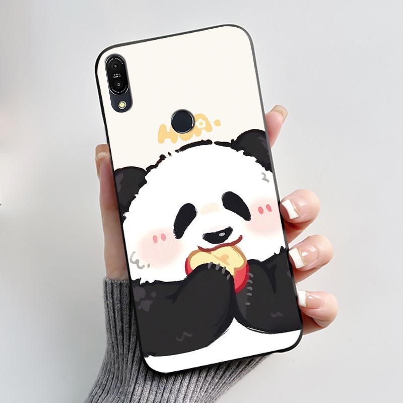 For Asus Zenfone Max Pro M1 ZB602KL ZB601KL X00TD / Max M1 ZB555KL X00PD Case Rabbit Cartoon Animals Black Soft Silicone Cover