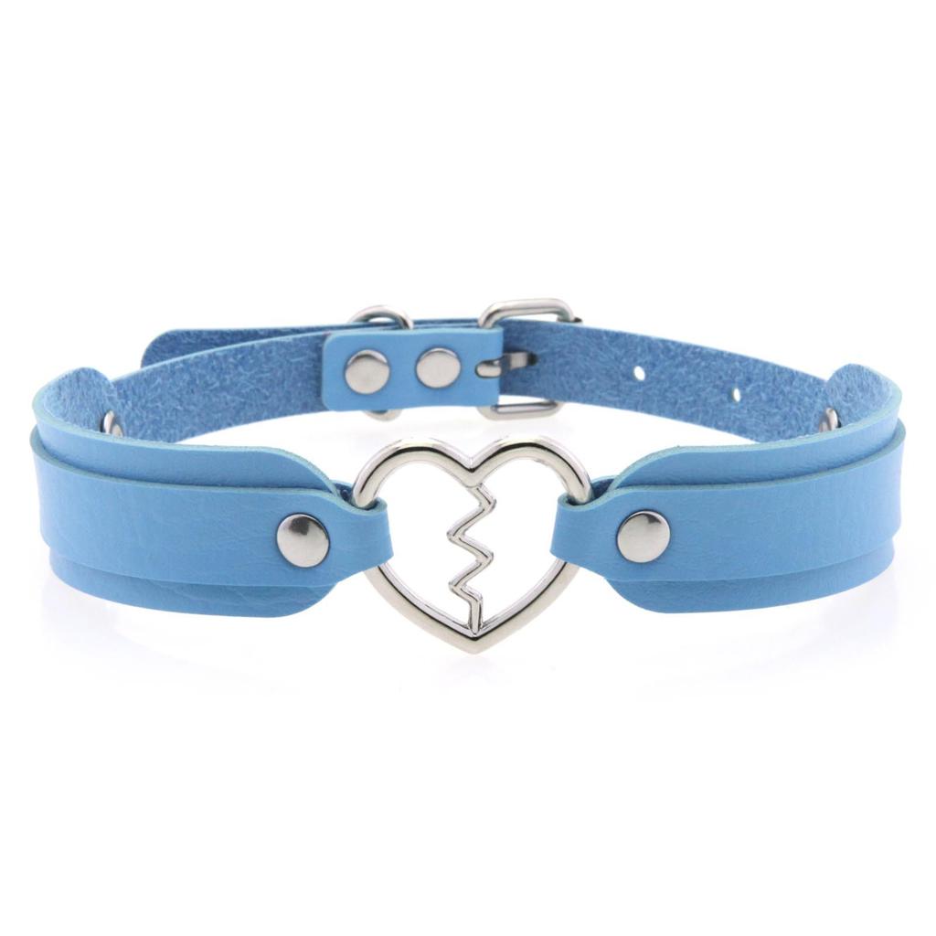 Collane con Ciondolo a Cuore Gotico Sexy alla Moda Vintage Gioielli Regalo Cuore Gotico in Pelle Collana Choker Punk da Donna Harajuku
