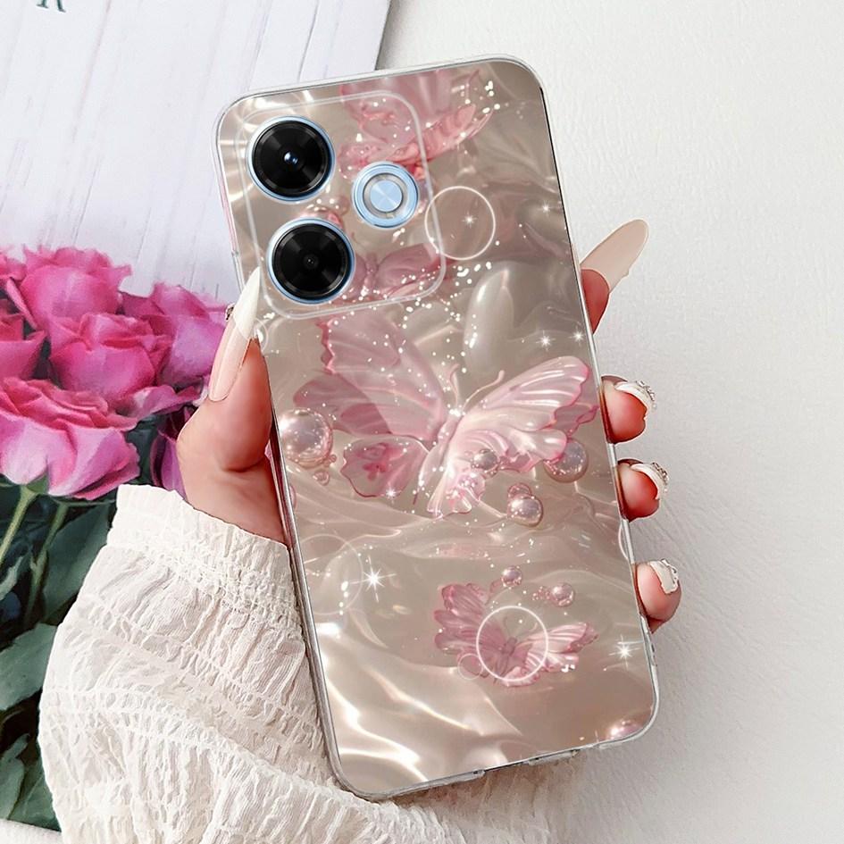 New For Xiaomi Redmi 13x 4G Case Cute Cartoon Panda Machine Flower TPU Soft Silicone Cover For Xiomi Redmi 13X Shockproof Bumper