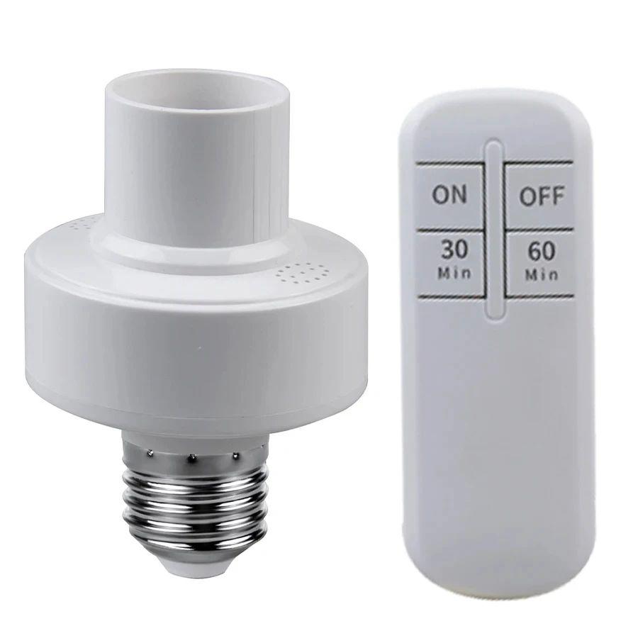 E27 Smart Timer Switch RF  433MHz Wireless Remote Control AC85-265V 10m Range Lamp Holde ON Off Light Bulb Base Socket
