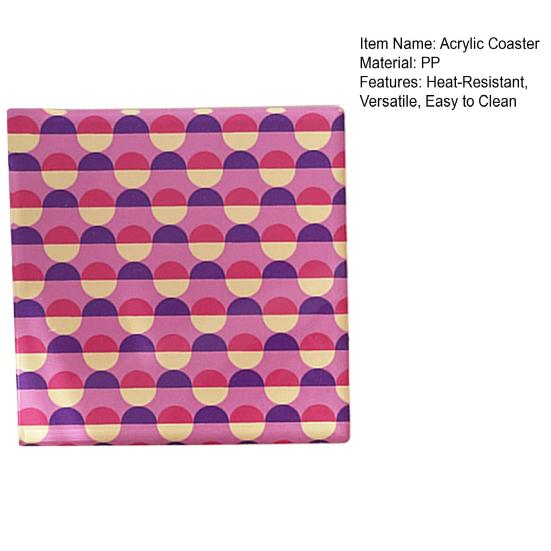 Acrylic Coaster Heat Resistant Insulated Cup Mat for Hot Coffee And Water Cups Non-Slip Waterproof Table Protection Mat Home Office