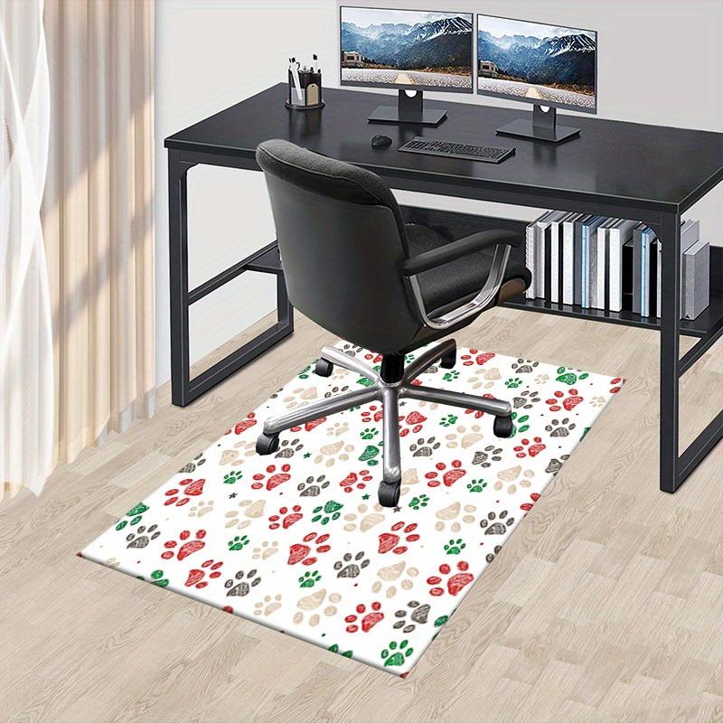 1pc Paw Prints Christmas Themed Rug for Home Decor, Non-slip Office Carpet, Chair mat, Outdoor Mat, Christmas and Halloween gifts-0731147