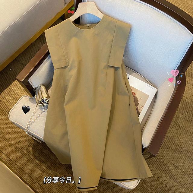Circyy Kleider für Damen Flatterärmel Weißes Kleid Koreanisch Chic O-Ausschnitt Sommer Süß Lässig A-Linie Mode Schlichte Vestidos
